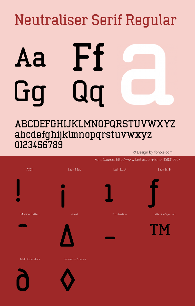 Neutraliser Serif W05 Bold Version 4.00图片样张