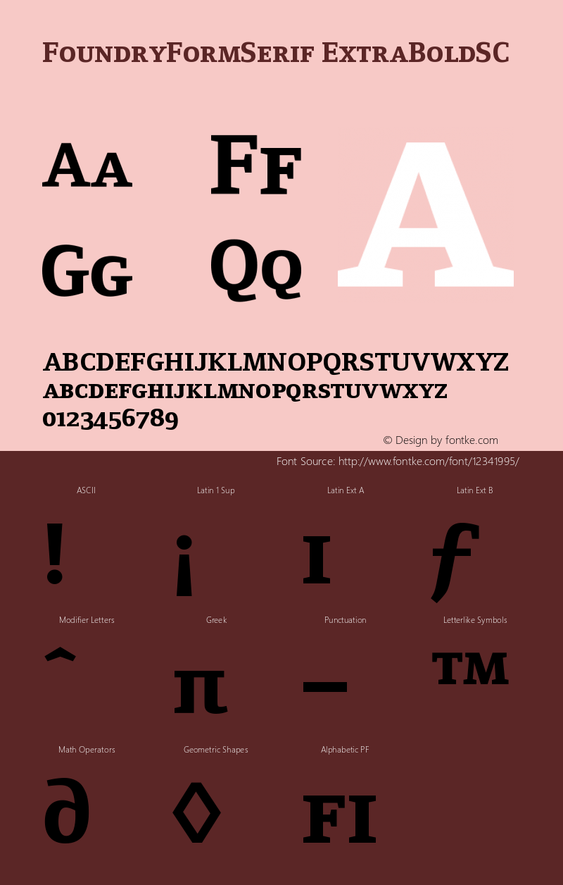 FoundryFormSerif ExtraBoldSC Version 001.000图片样张