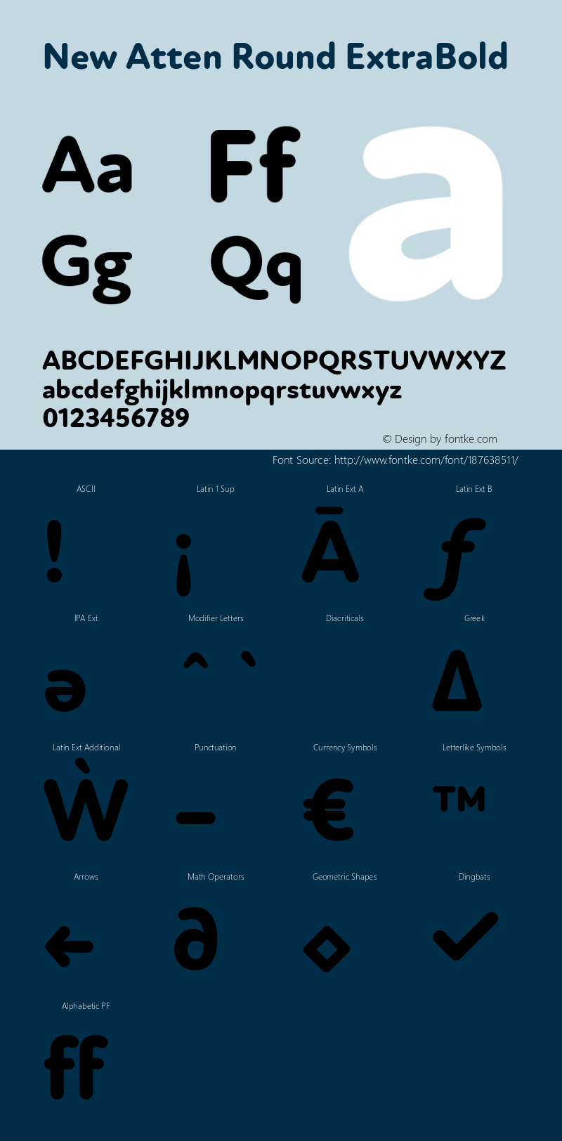 New Atten Round ExtraBold Version 1.101图片样张