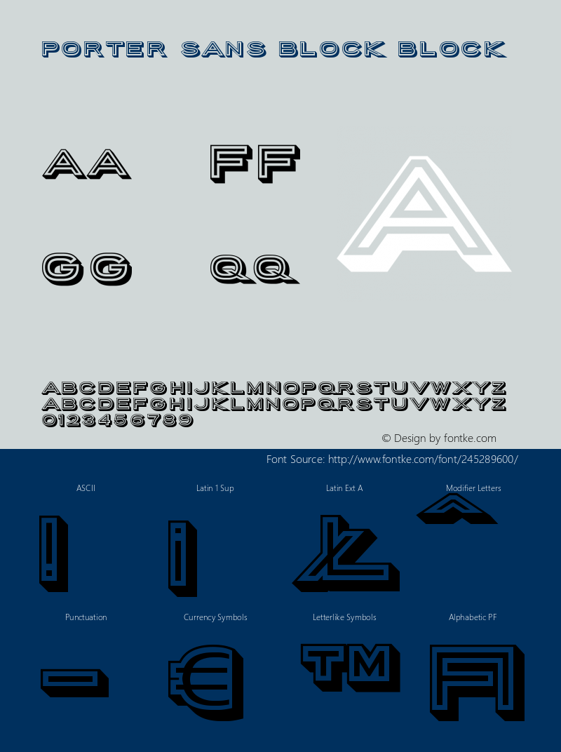PorterSansBlock Version 1.000图片样张