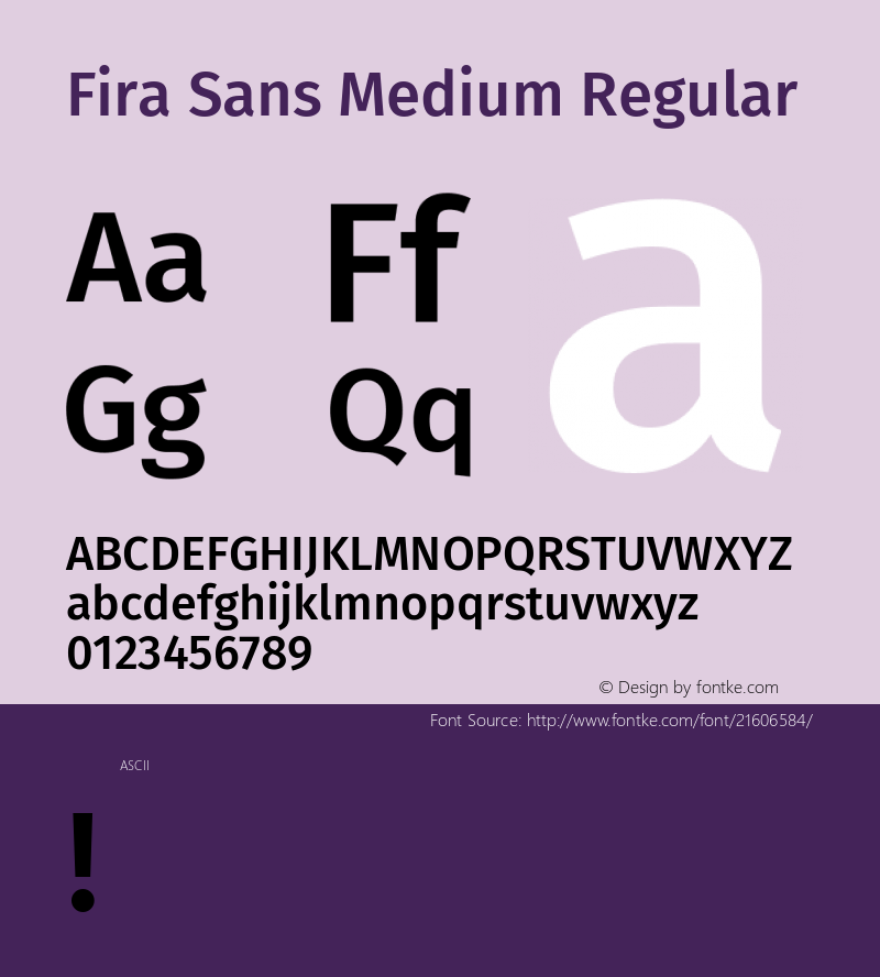 Fira Sans Medium Regular 图片样张