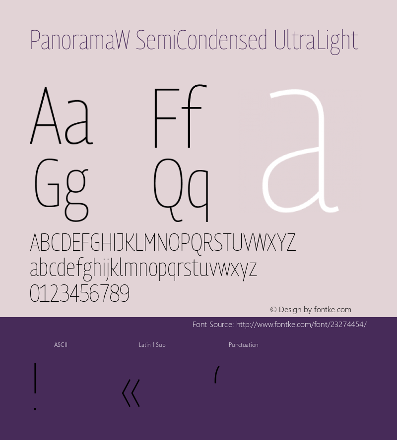 PanoramaW SemiCondensed UltraLight Regular Version 1.001;PS 1.1;hotconv 1.0.72;makeotf.lib2.5.5900; ttfautohint (v0.92) -l 8 -r 50 -G 200 -x 14 -w 