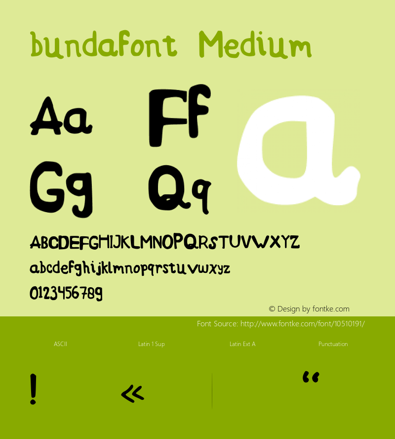 bundafont Medium Version 001.000图片样张