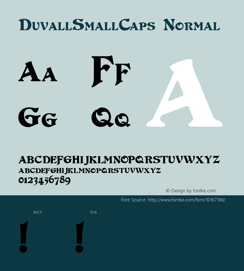 DuvallSmallCaps Normal Version 1.00图片样张