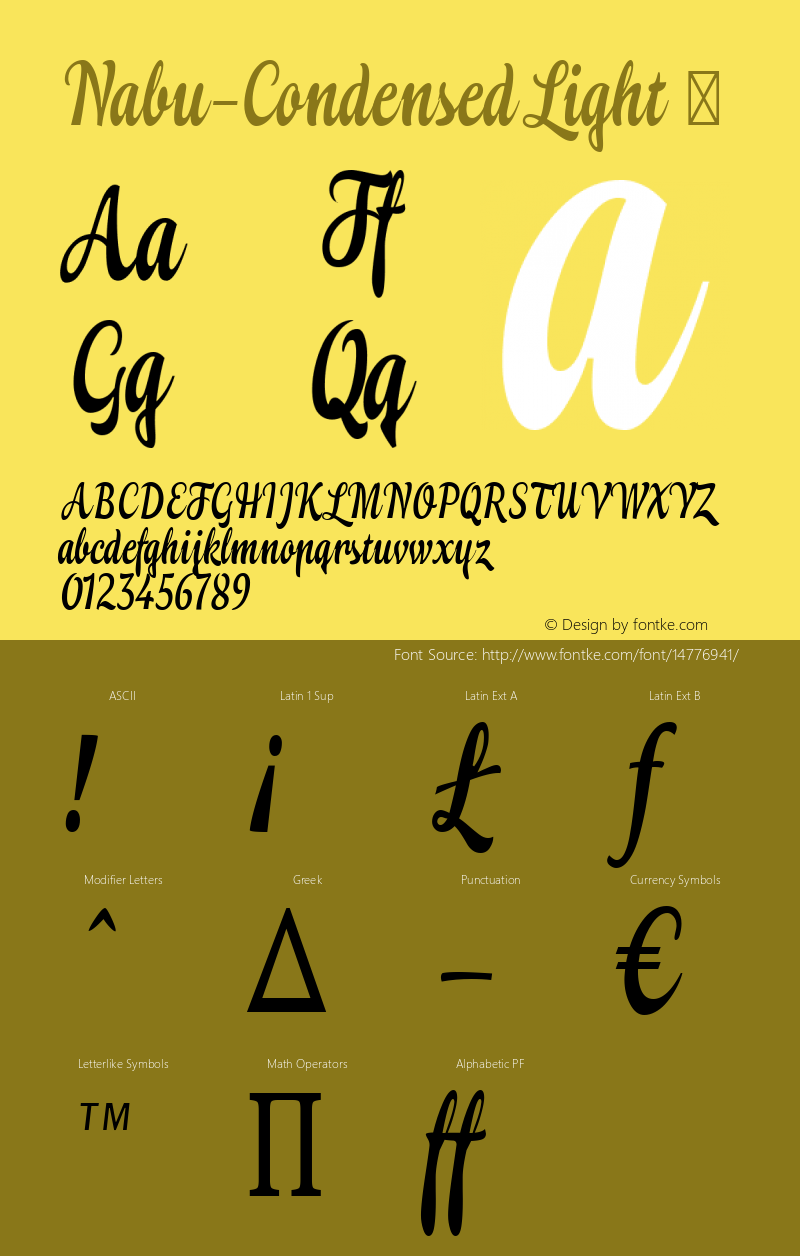 Nabu-CondensedLight ☞ 1.000;com.myfonts.eurotypo.nabu.condensed-light.wfkit2.3AmA图片样张