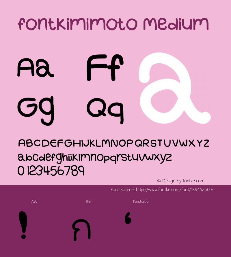 fontkimimoto Version 001.000图片样张