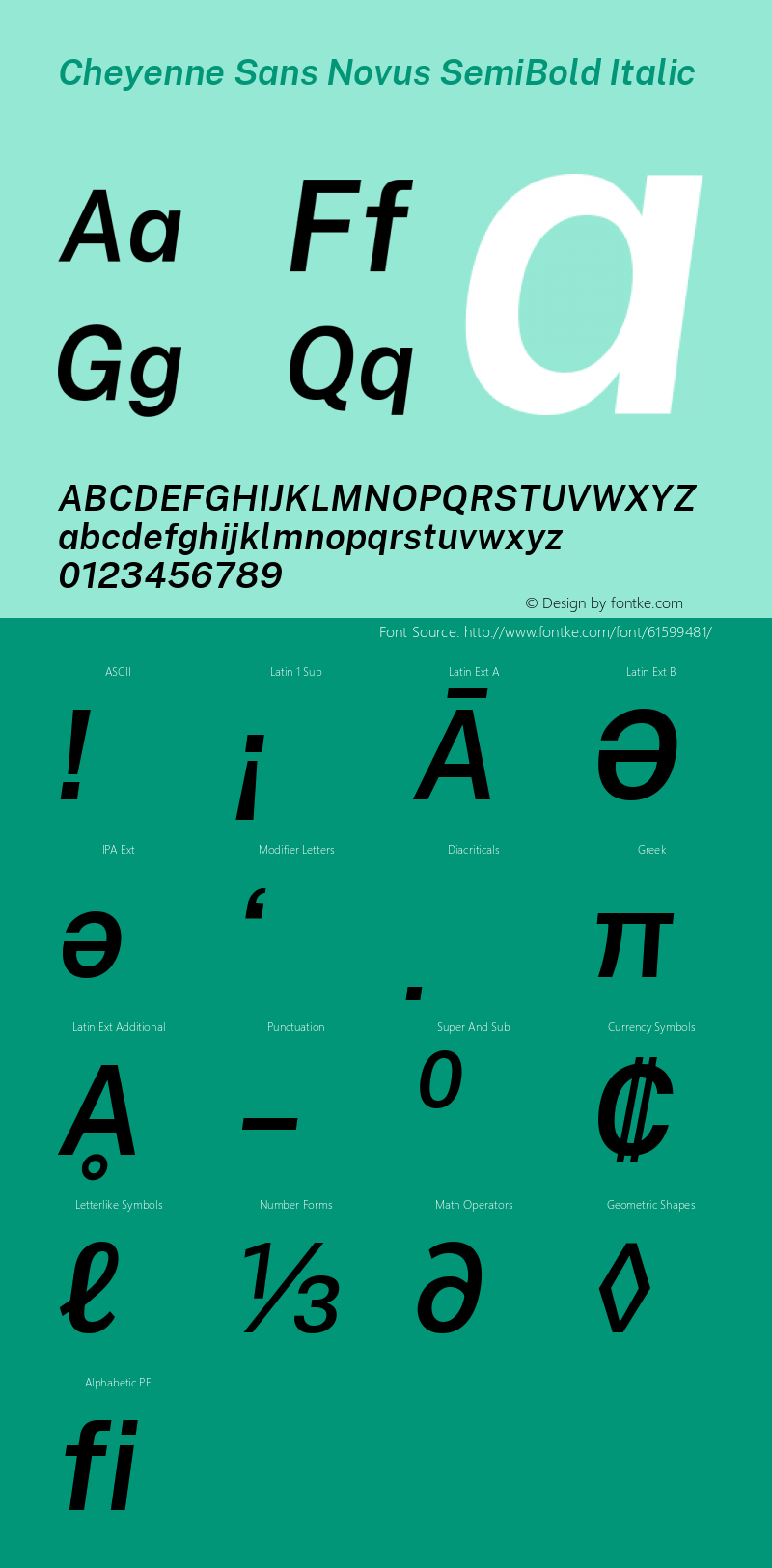 Cheyenne Sans Novus SemiBold Italic Version 1.007;April 20, 2020;FontCreator 12.0.0.2522 64-bit; ttfautohint (v1.8.3)图片样张