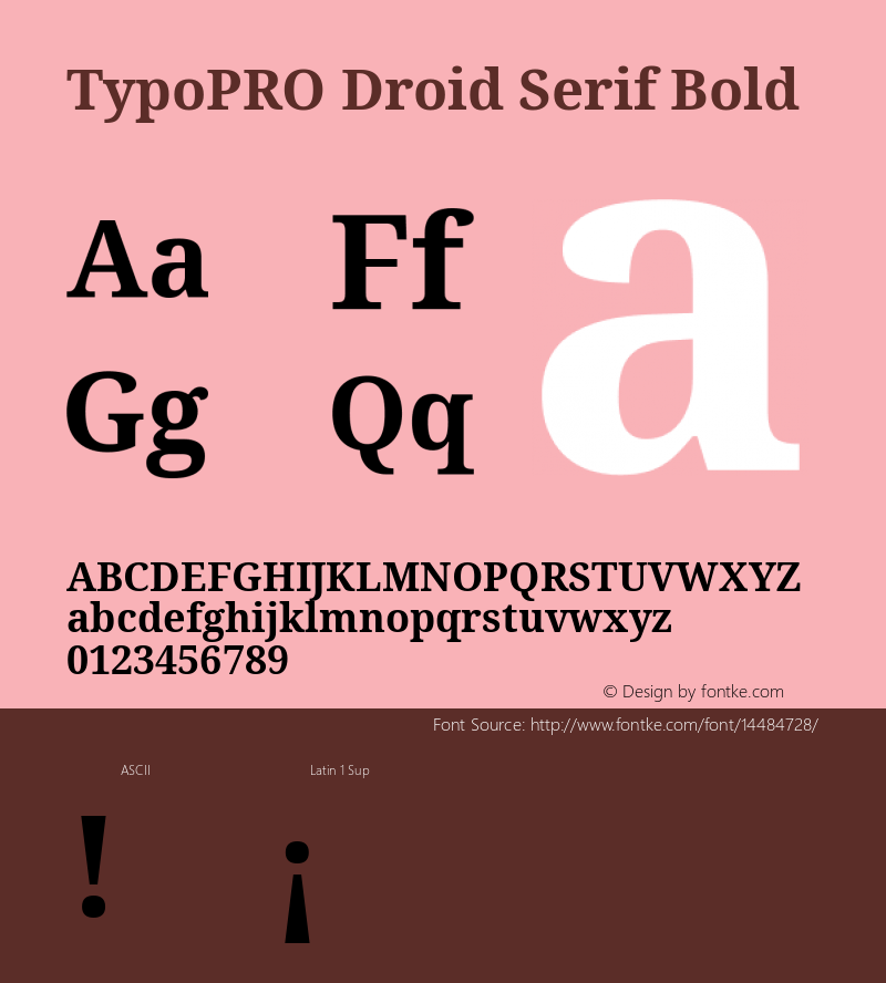 TypoPRO Droid Serif Bold Version 1.03图片样张