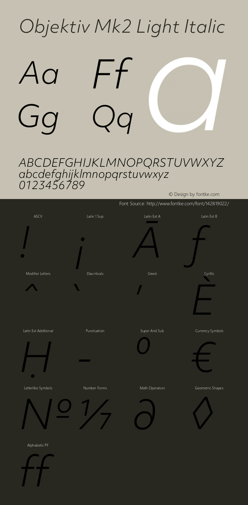 Objektiv Mk2 Light Italic Version 2.001 | w-rip DC20200620图片样张