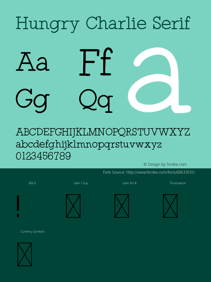 Hungry Charlie Serif Version 1.001;Fontself Maker 3.5.1图片样张