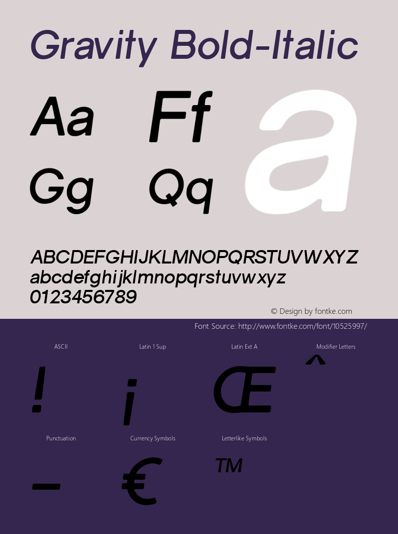 Gravity Bold-Italic 1图片样张