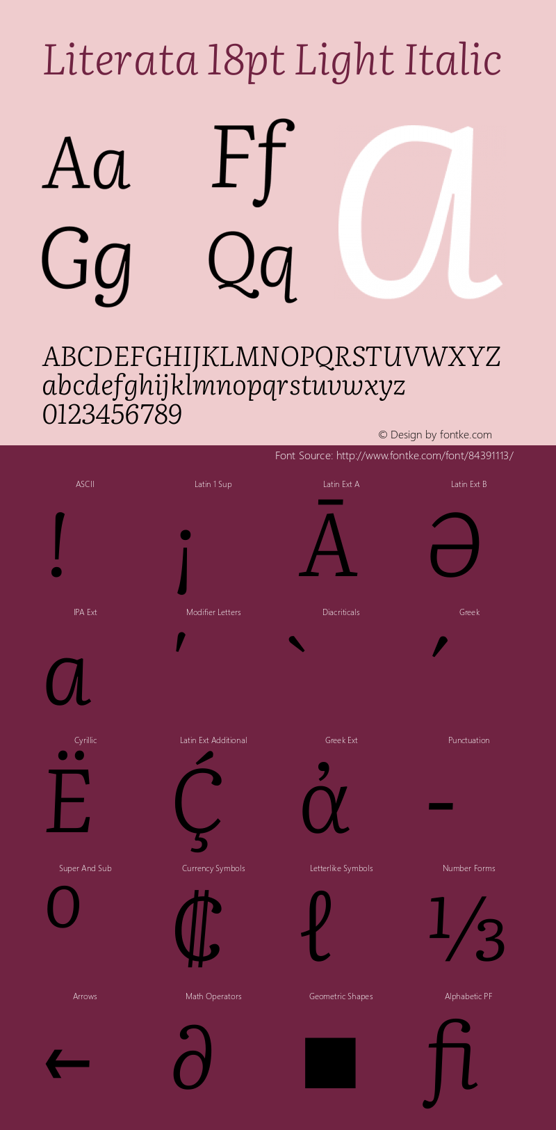 Literata 18pt Light Italic Version 3.002图片样张