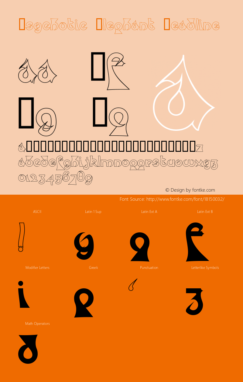 Psychotic Elephant Headline Version Macromedia Fontograp图片样张