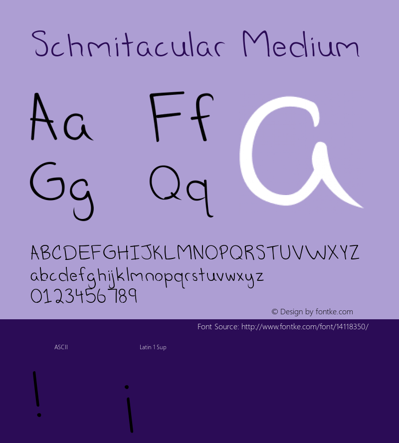 Schmitacular Medium Version 1图片样张