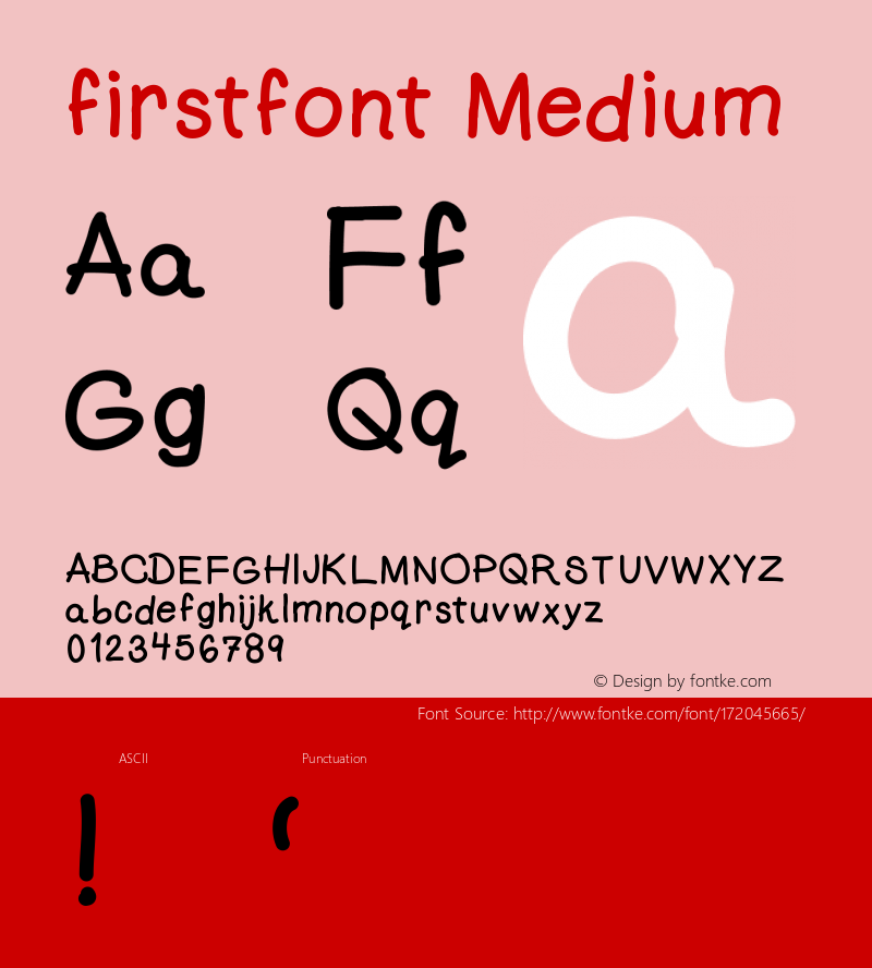 firstfont Version 001.000图片样张