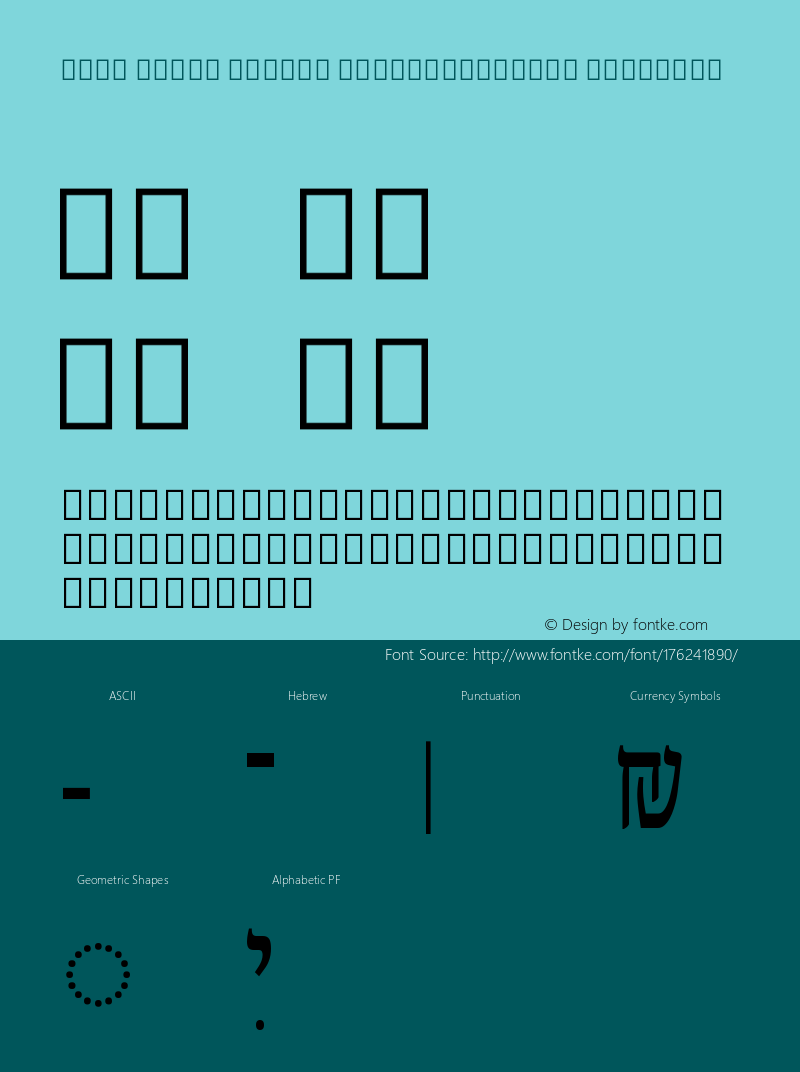 Noto Serif Hebrew ExtraCondensed SemiBold Version 2.000图片样张