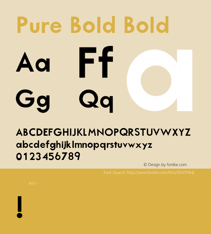 Pure Bold Bold Version 1.00 2013图片样张