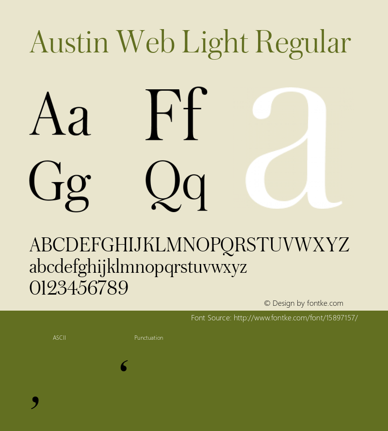 Austin Web Light Regular Version 1.1 2013图片样张