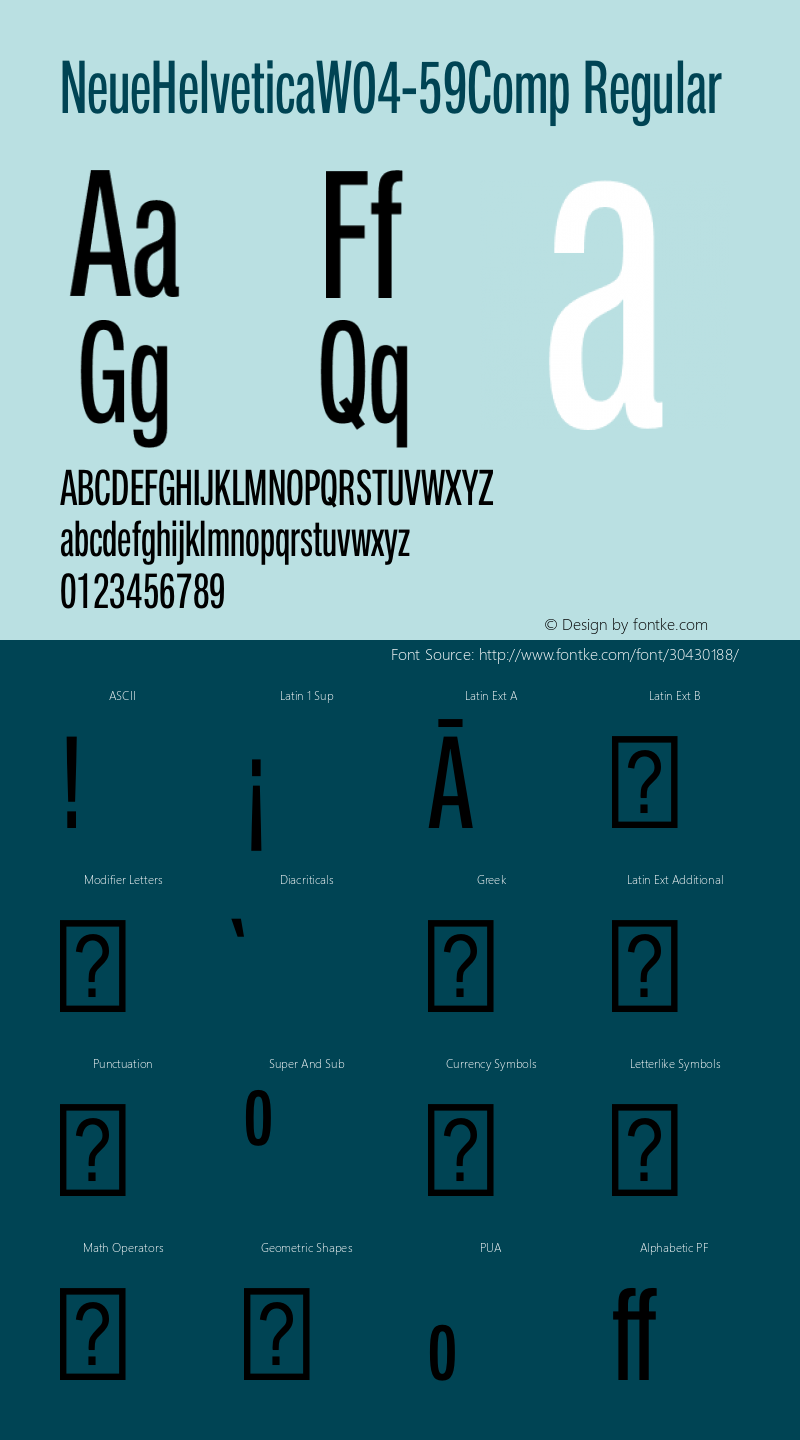 Neue Helvetica W04 59 Comp Version 1.000图片样张