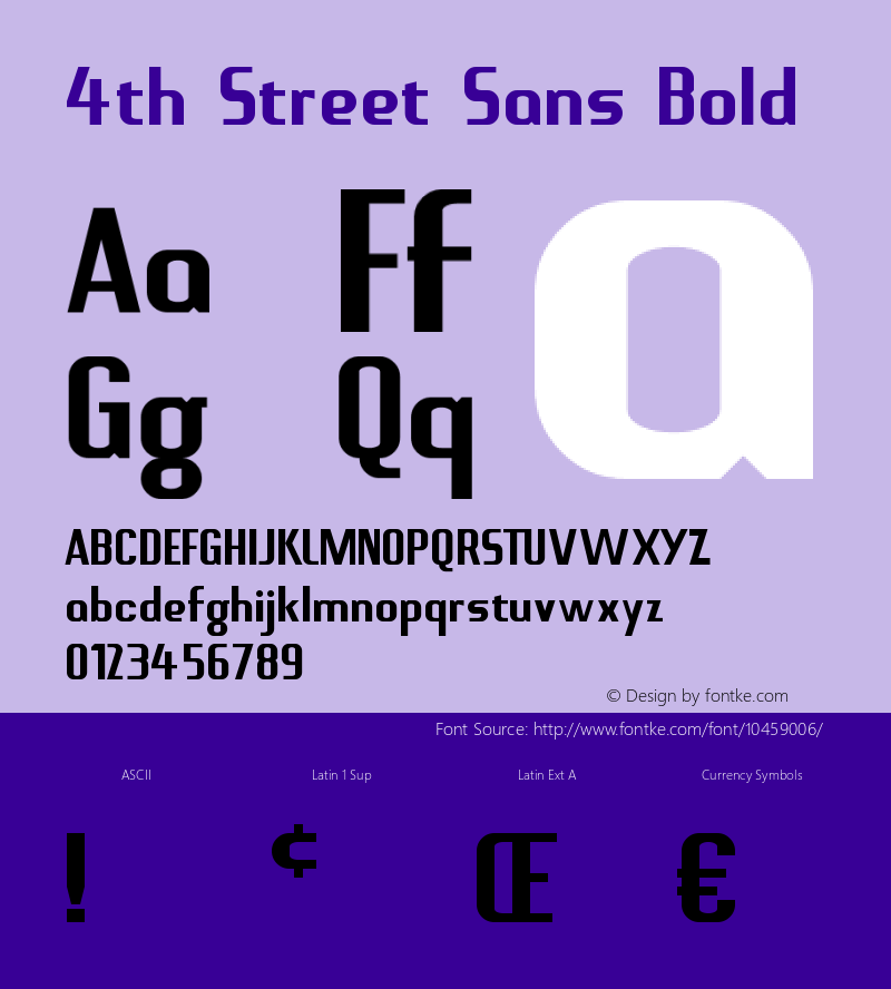 4th Street Sans Bold Version 1.0图片样张