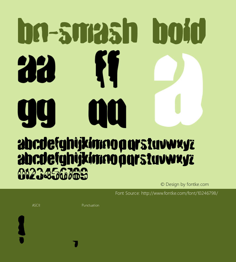 BN-Smash Bold 1999; 1.0, initial release图片样张