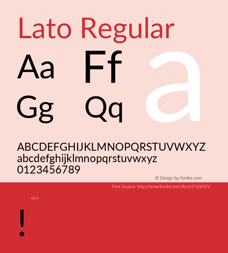 Lato Regular 图片样张