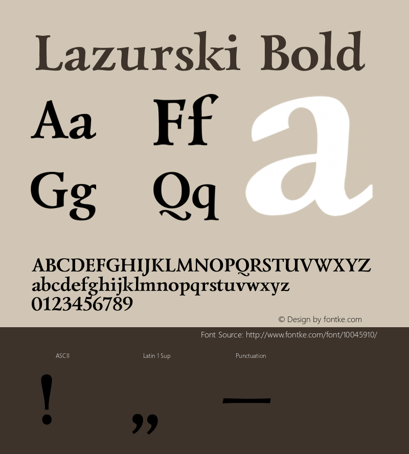 Lazurski Bold Converted from i:\truetype\LZ3_HNT.BF1 by ALLTYPE图片样张