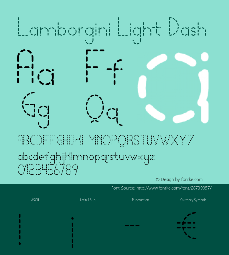 Lamborgini Light Dash Version 1.002;Fontself Maker 3.1.0图片样张