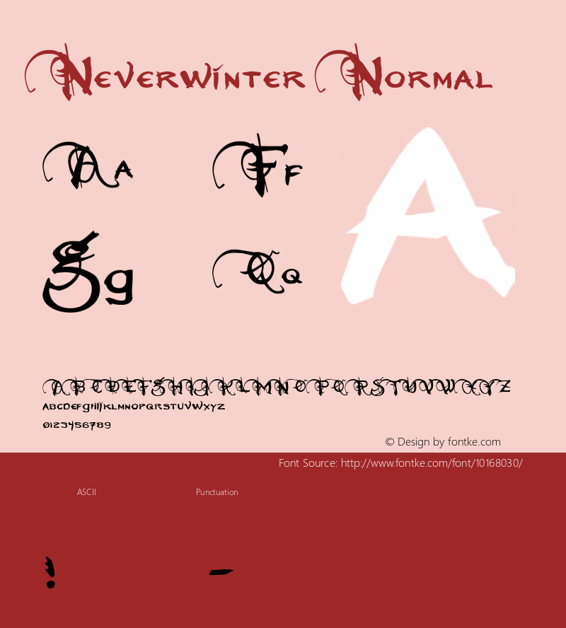 Neverwinter Normal Macromedia Fontographer 4.1 8/15/2001图片样张