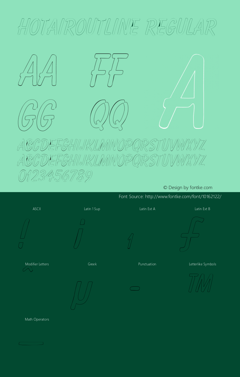 HotAirOutline Regular Rev. 003.000图片样张