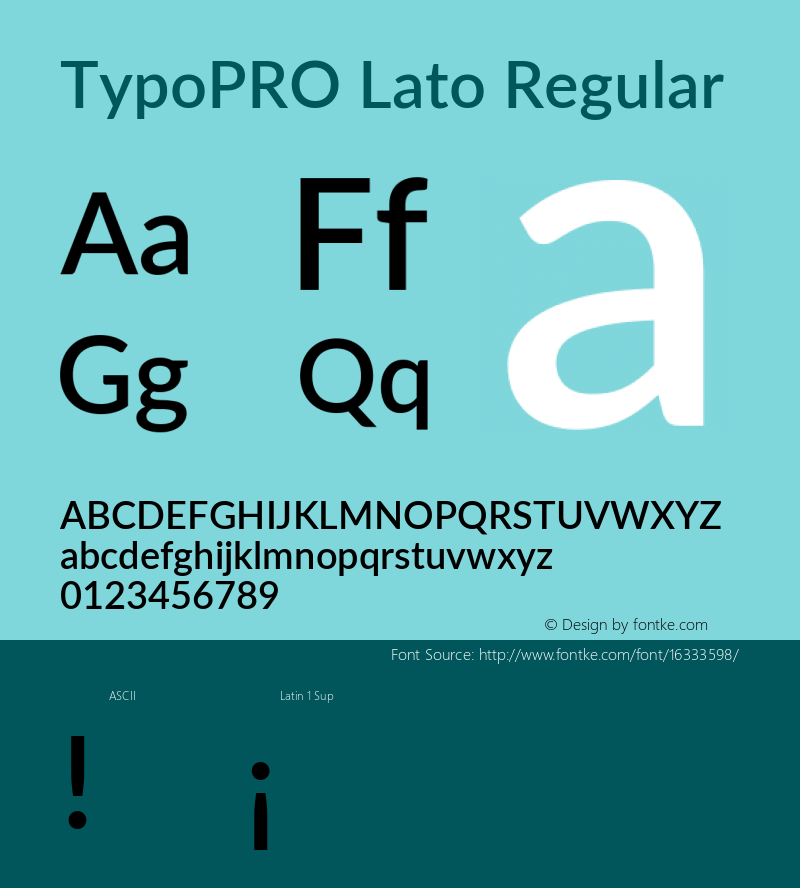 TypoPRO Lato Regular Version 2.015; 2015-08-06; http://www.latofonts.com/图片样张