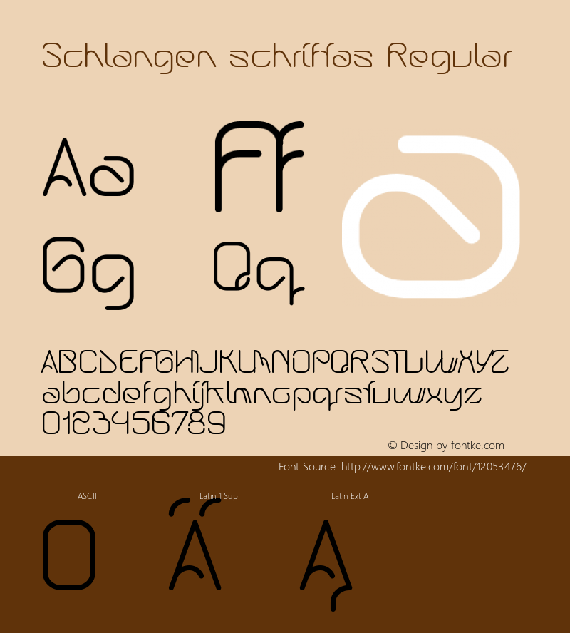 Schlangen schriftas Regular Version 001.000图片样张