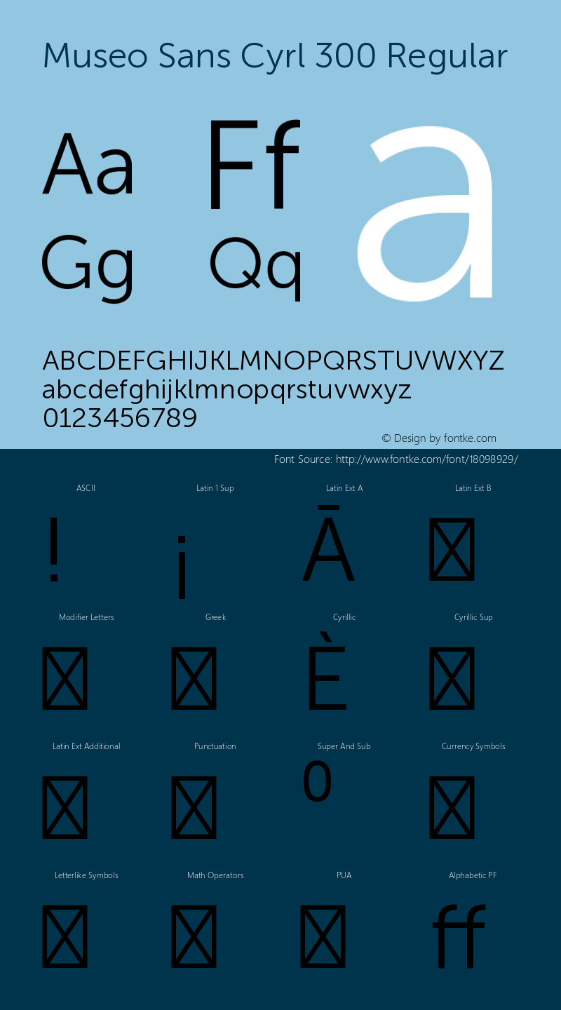 Museo Sans Cyrl 300 Regular Version 1.023图片样张