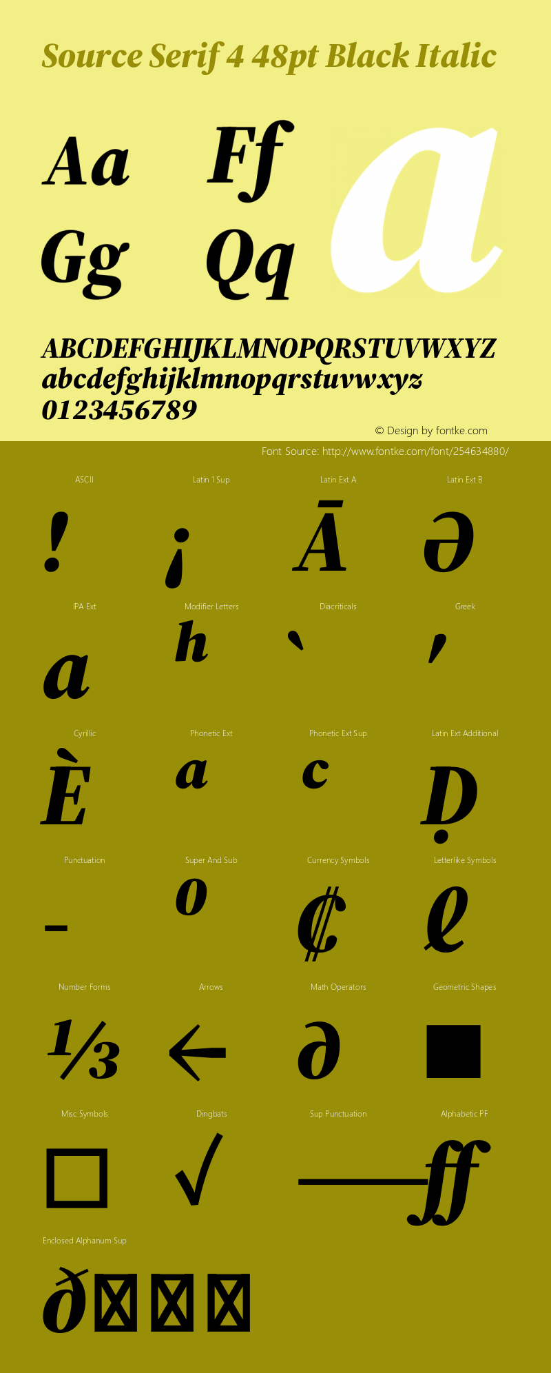 Source Serif 4 48pt Black Italic Version 4.004;hotconv 1.0.116;makeotfexe 2.5.65601图片样张