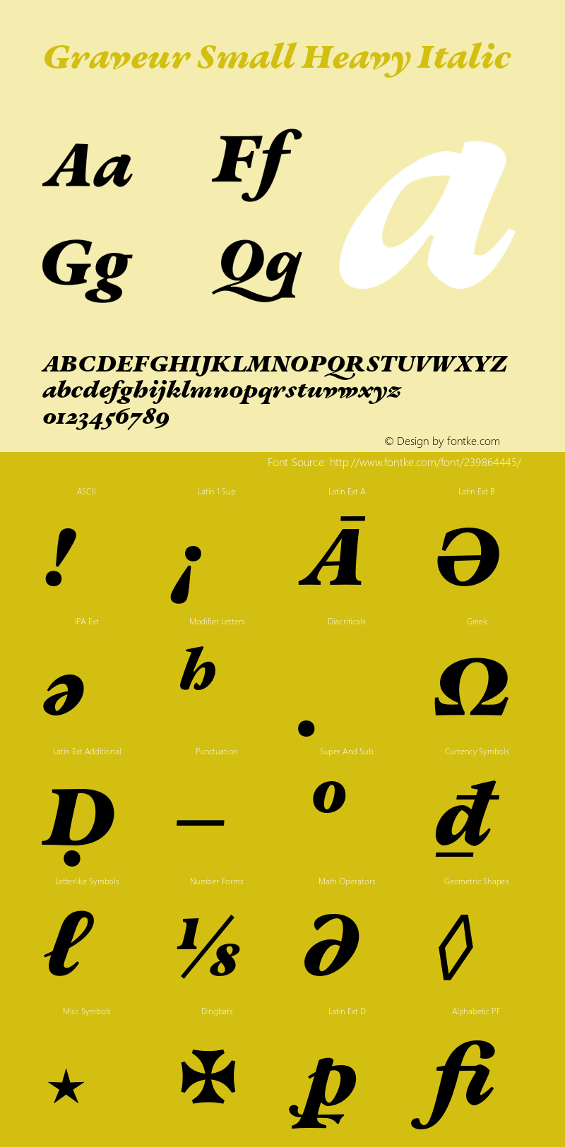 Graveur Small Heavy Italic Version 1.005;FEAKit 1.0图片样张