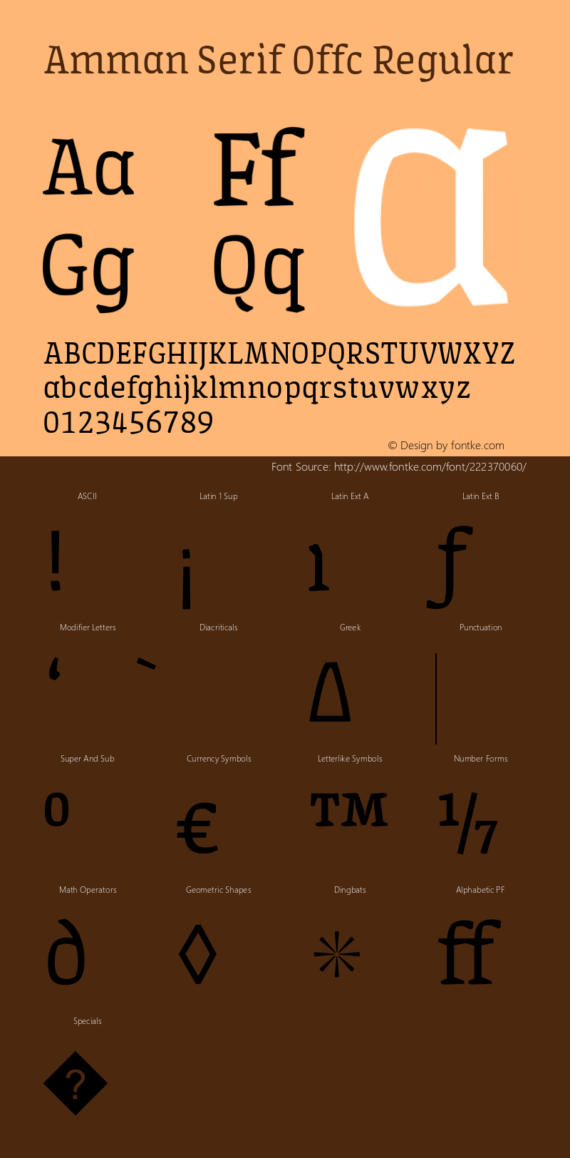 Amman Serif Offc Version 7.504; 2010; Build 1020图片样张