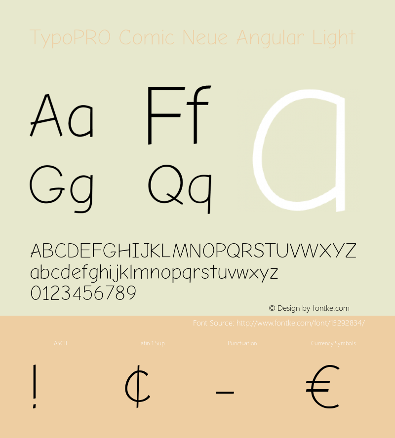 TypoPRO Comic Neue Angular Light Version 1.000图片样张