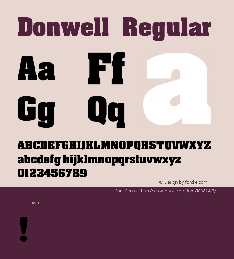 Donwell Regular Unknown图片样张