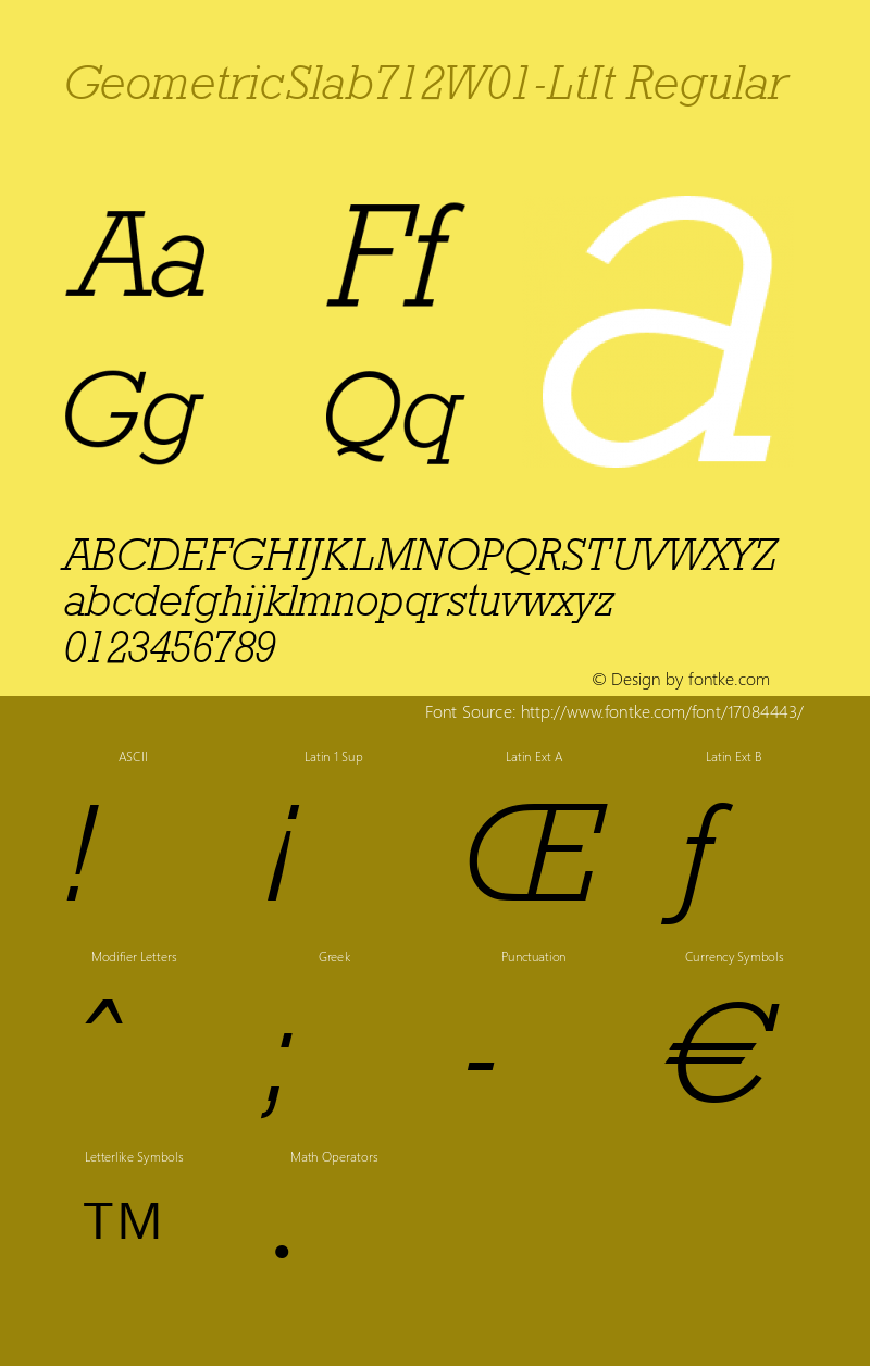 GeometricSlab712W01-LtIt Regular Version 1.00图片样张