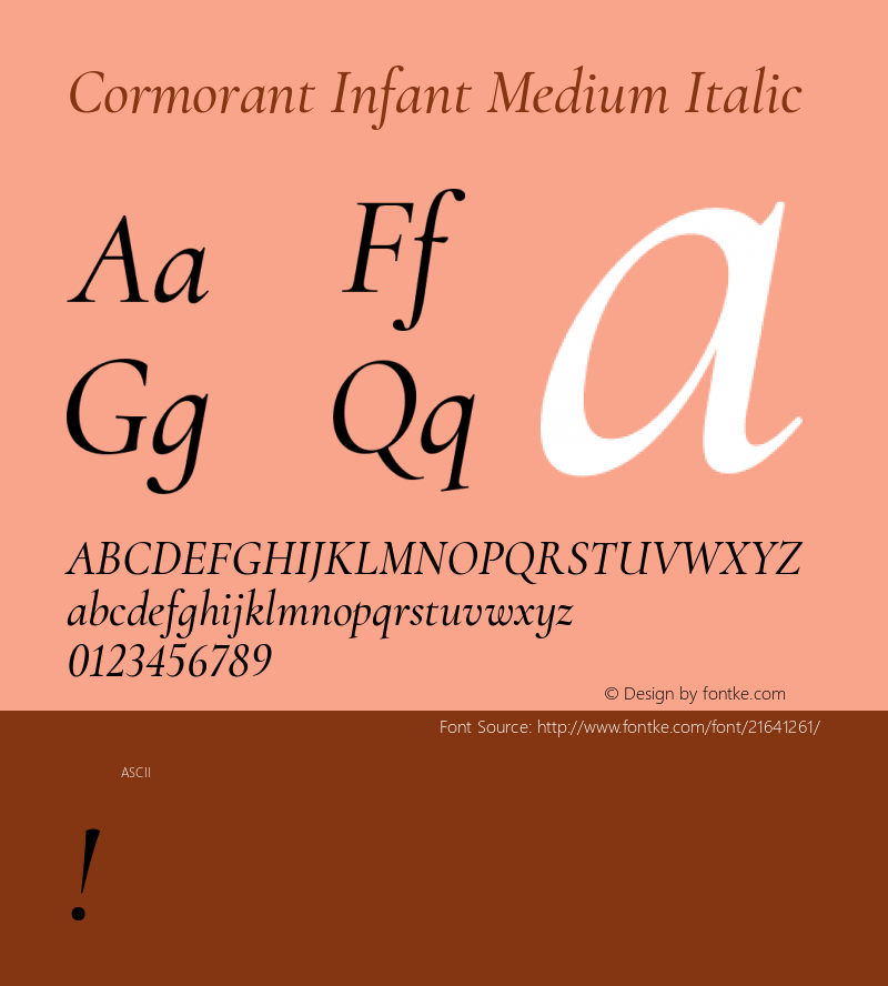 CormorantInfantMedium Version 1.0图片样张