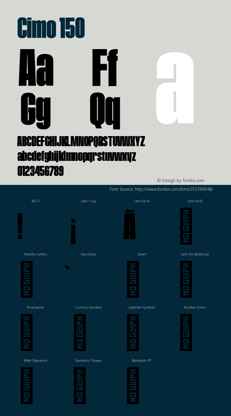 Cimo 150 Version 1.000;PS 001.000;hotconv 1.0.88;makeotf.lib2.5.64775图片样张