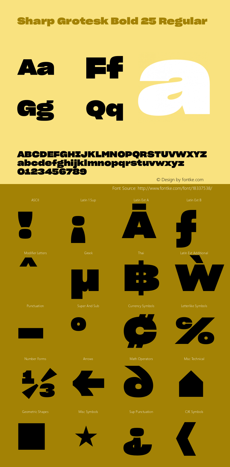 Sharp Grotesk Bold 25 Regular Version 1.001;PS 001.001;hotconv 1.0.88;makeotf.lib2.5.64775图片样张