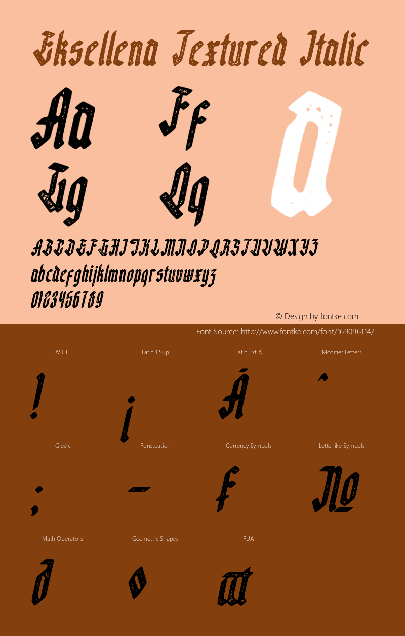 Eksellena Textured Italic Version 1.00;June 29, 2021;FontCreator 12.0.0.2525 64-bit图片样张