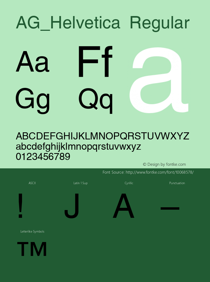 AG_Helvetica Regular 001.000图片样张