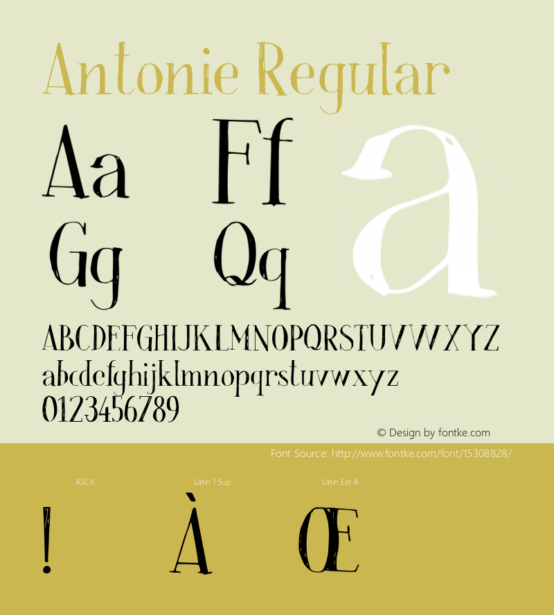 Antonie Regular Version 1.000图片样张