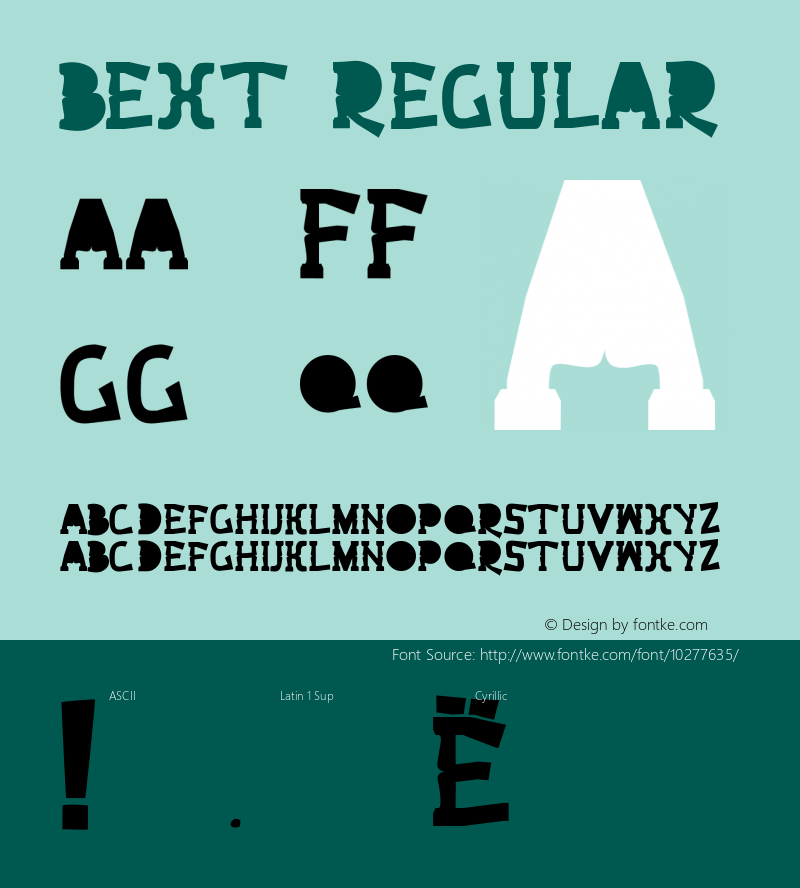 Bext Regular Version 1.000 http://www.behance.net/iam-MRfrukta图片样张