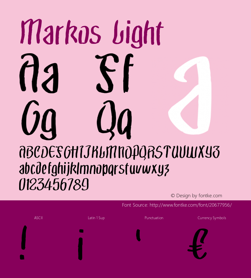 Markos-Light Version 1.000;PS 001.001;hotconv 1.0.56图片样张