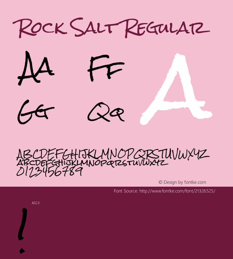Rock Salt Regular 图片样张