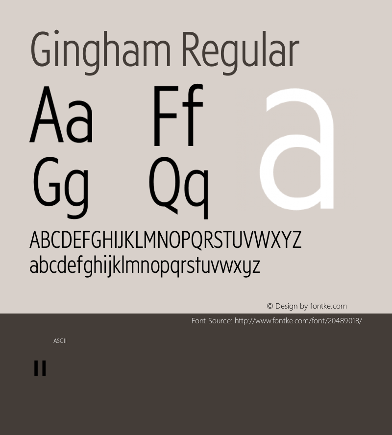 Gingham Regular Version 1.005图片样张