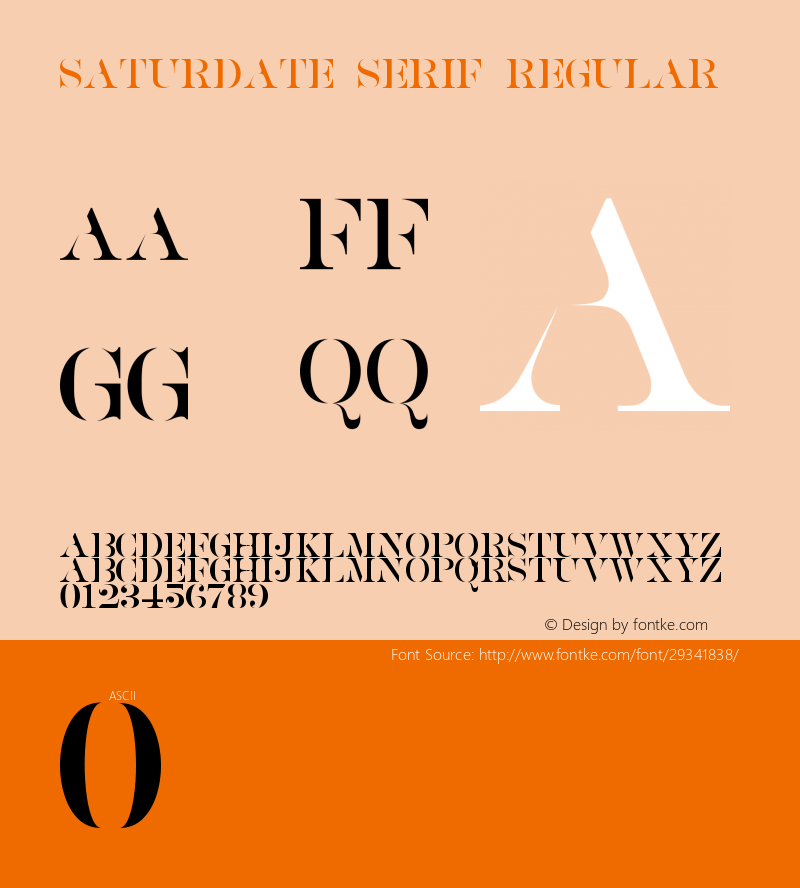 SATURDATE SERIF Version 1.00;January 22, 2019;FontCreator 11.5.0.2427 64-bit图片样张